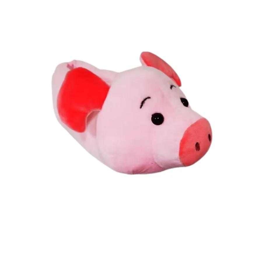 Nouveauté forme animale moelleux 3D cochon bébé chaussures d'intérieur pantoufles pour enfants filles