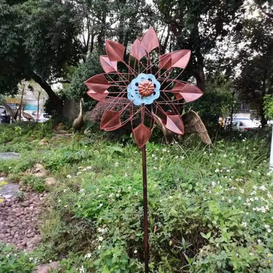 Grand poteau en métal pour l'extérieur, moulins à vent