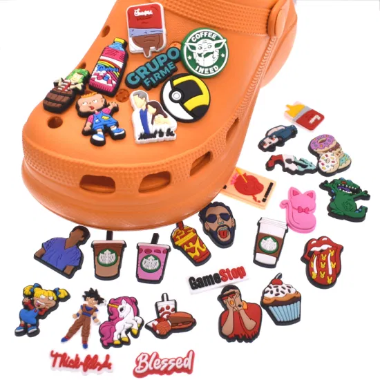 Accessoires de décoration de chaussures en PVC, breloques de chaussures pour Jibbitz Jibbitzs Crocs